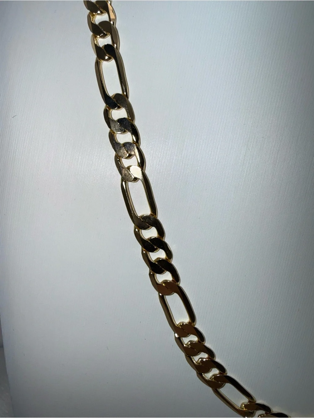 26 Inch 5 mm 18K Gold Dipped Figaro Necklace